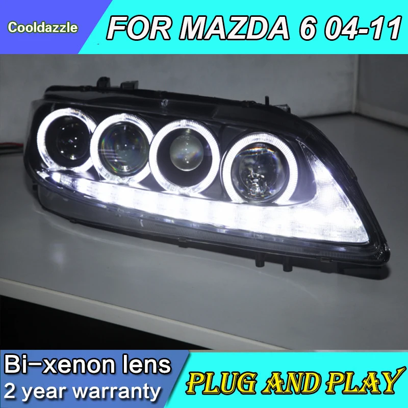 Для Mazda 6 светодиодный фар фары для автомобиля 2003 2004 2005 2006 2007 2008 2009 2010 2011 год с