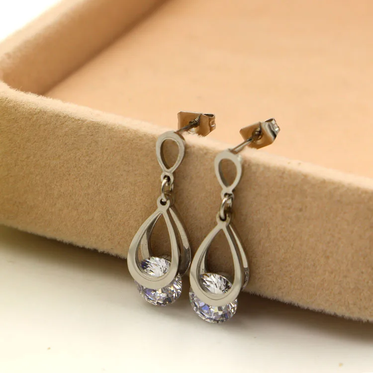 Женские серьги-пусеты Martick из нержавеющей стали золотого цвета с капельным