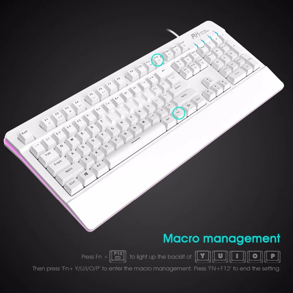 РК Pro104 RGB Gaming Keyboard anti ореолы подсветкой механическая клавиатура для Gamer компьютер