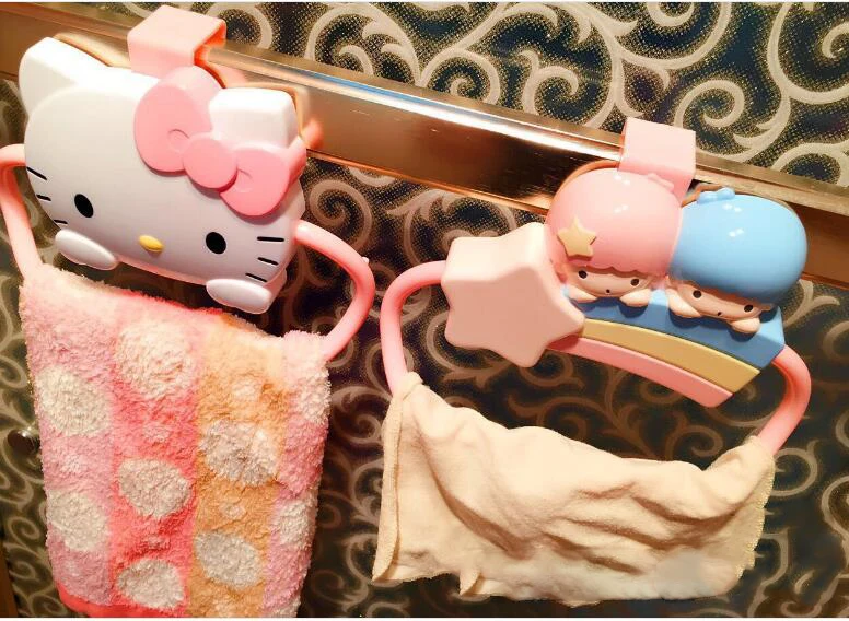 Мультяшное домашнее полотенце для ванной с двумя звездами крючки хранения