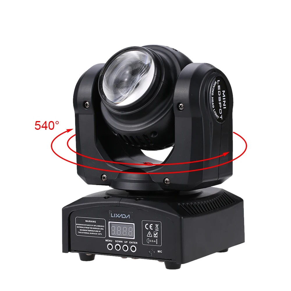 

Professional Stage Effect Light 2LEDs 35W RGBW Double Sides 540 degree Beam Rotating Moving Head for Disco KTV Club Party