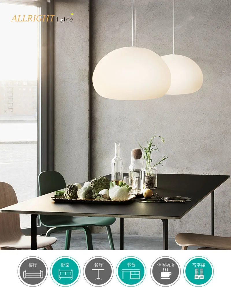 LED Глобальный покрытый стеклянный подвесной светильник с одной головкой