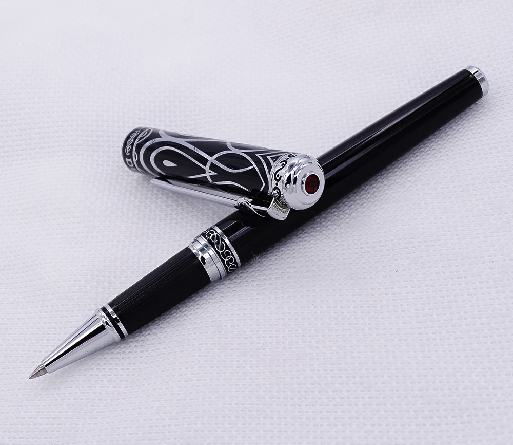 Duke Noble Ruby Matel Roller Pen with Smooth Refill Sweet Heart Pattern Cap Ink Business Office Home and School Supplies | Канцтовары