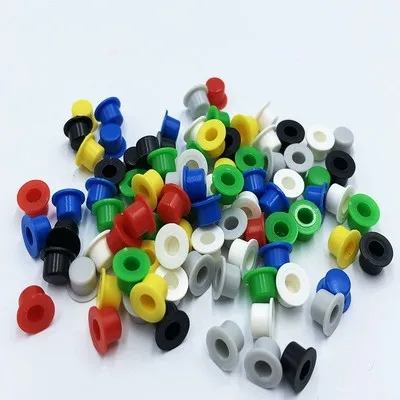 100PCS For 6*6Round Tact Switch A101 Plastic Button Caps Push Key Multicolor Size 4.5mm*7.4mm Hat Shape Reset keycap | Обустройство