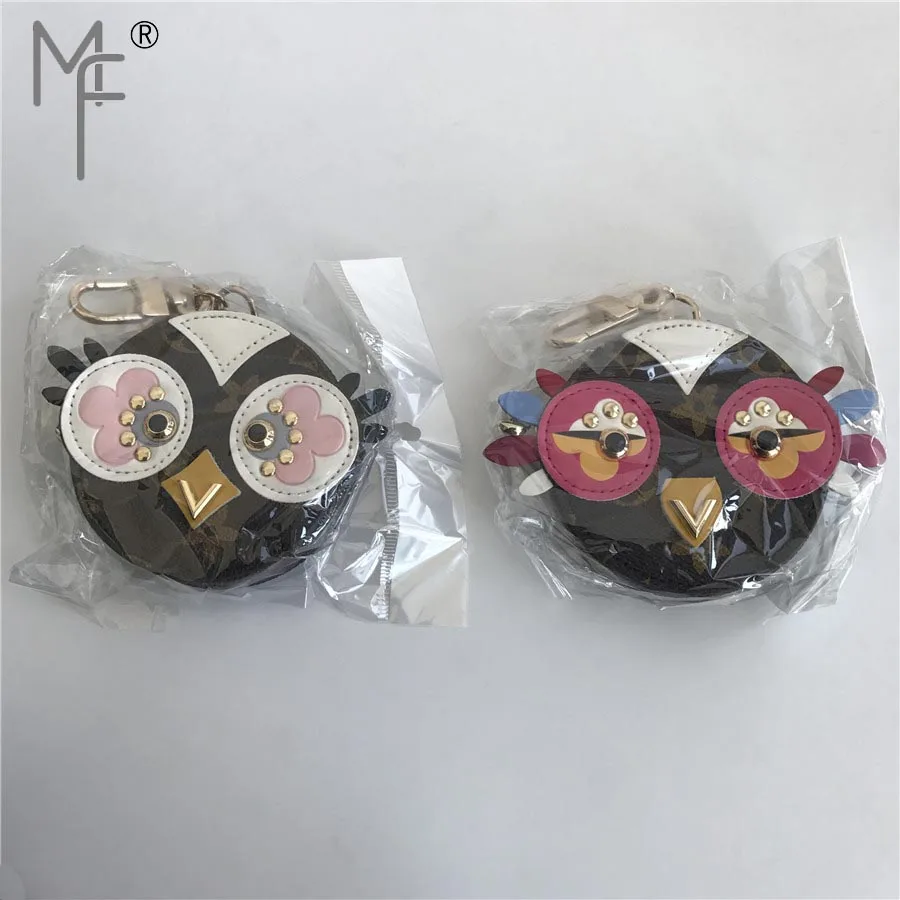 Magicfur-милая сова Настоящий мех талисман в виде цыпленка кожа мини монета карточки-ключи держатель кошелек сумка карман на молнии брелок держатель кулон