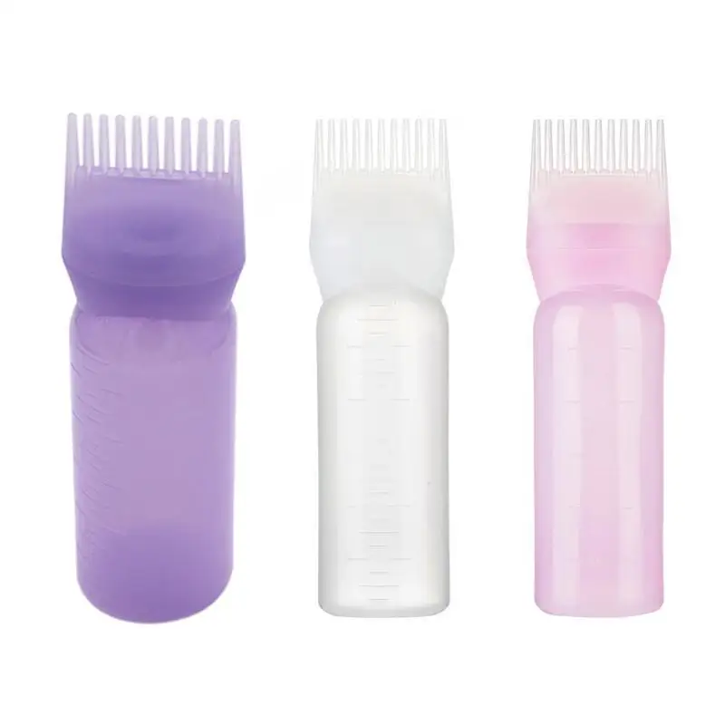 120ml Professional Hot Hair Dye Bottle Applicator Brush Dispensing Salon Hair Coloring Dyeing Hair Dry Cleaning Bottle