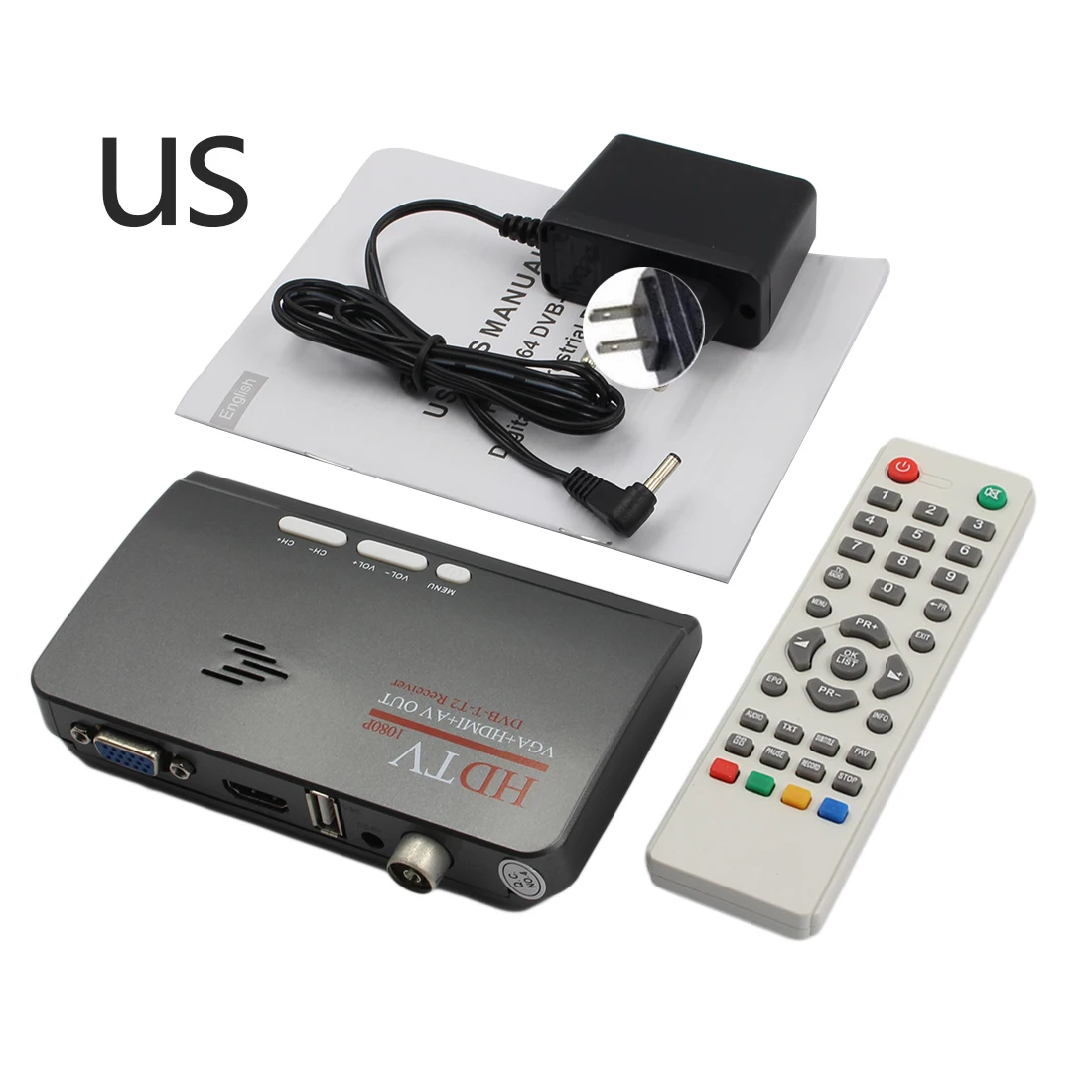 New MTV Box Set Top Box PC Receiver Tuner External LCD CRT VGA TV Tuner HD 1080P TV BOX Speaker for HDTV Channel Gaming Control