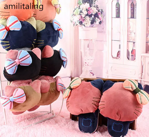 Новый рисунок Hello Kitty Для женщин девочек тонкий свет Домашние тапочки домашние