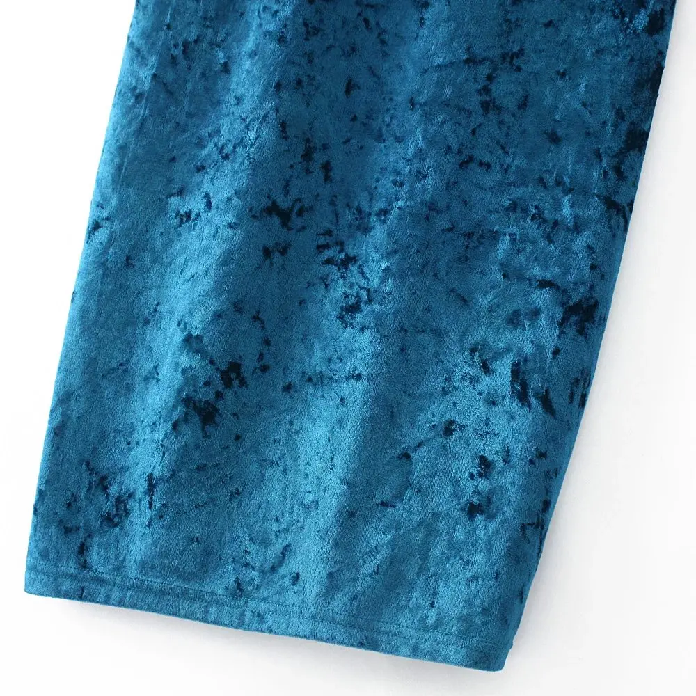 2018 элегантный с круглым вырезом пикантные зимнее платье бархатное Рождество