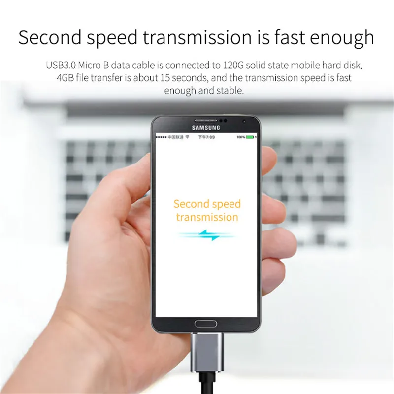 Кабель USB 3,0 быстрая скорость USB Type A Micro B кабель синхронизации данных код для внешнего жесткого диска HDD Samsung S5 Note 3