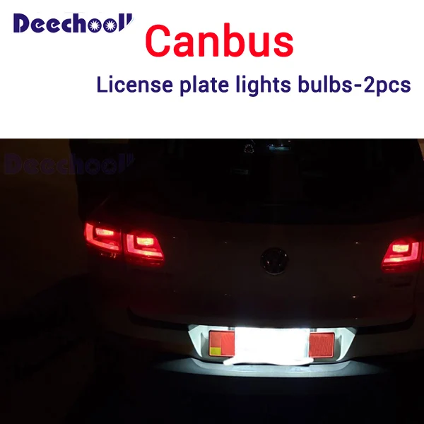 2pcs Plate Lights 18 шт. Canbus светодиодный светильник заднего хода+ светильник номерного знака+ внутренний светильник+ парковочный светильник для VW POLO 6R 6C для POLO MK5 09-17 - Emitting Color: 2pcs Plate Lights