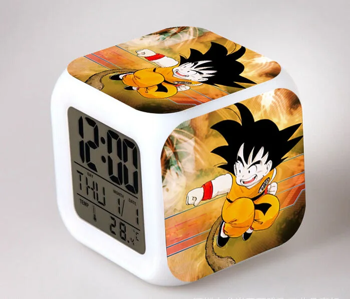 8 Аниме фигурки Dragon Ball z светодиодный цветной сенсорный светильник Супер Saiyan God супер Гоку Вегета будильник ПВХ Супер Figma детские игрушки - Цвет: 8