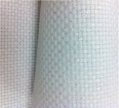 

metallic aida Cross Stitch Fabric White/Black/Red/Off-white 50X50cm 14 Count (14 CT) Best Quality Free Shipping Aida Cloth