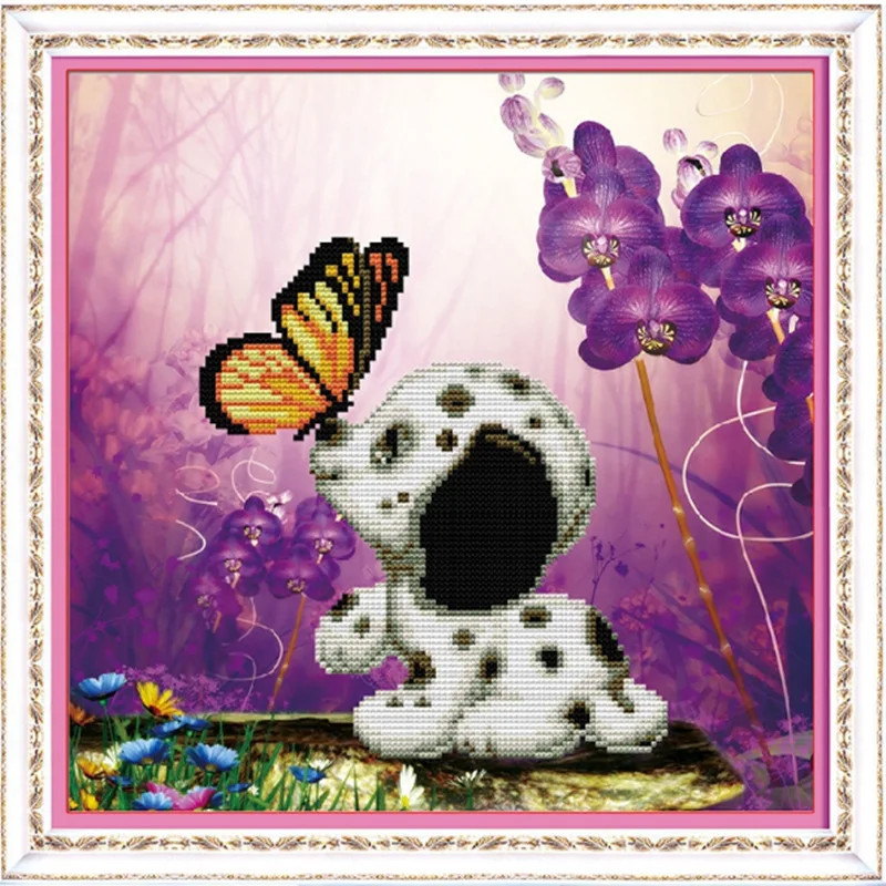 Diamond мультфильм животных щенок бабочка дрель живопись гостиной Спальня вышивки