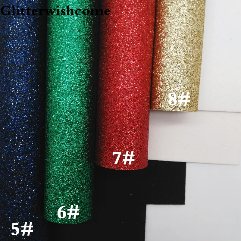 Glitterwishcome 21X29 см A4 Размеры виниловые обои для банты тонких блестящая кожаная ткань винил для банты, GM238A