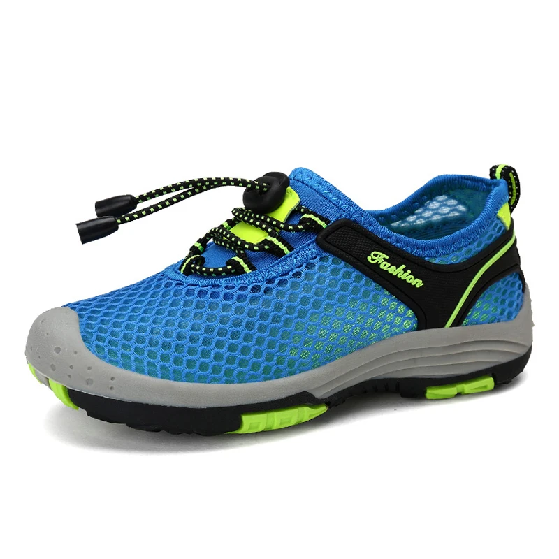 2018 летние новые детские кроссовки для походов мальчиков сетчатые Дышащие