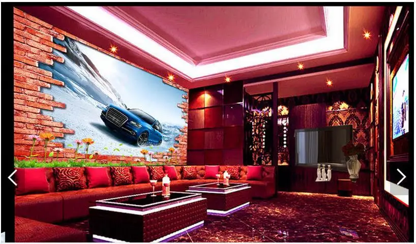 Пользовательские фото обои 3d TV настенные бумаги фрески супер прозрачные 3 d ТВ