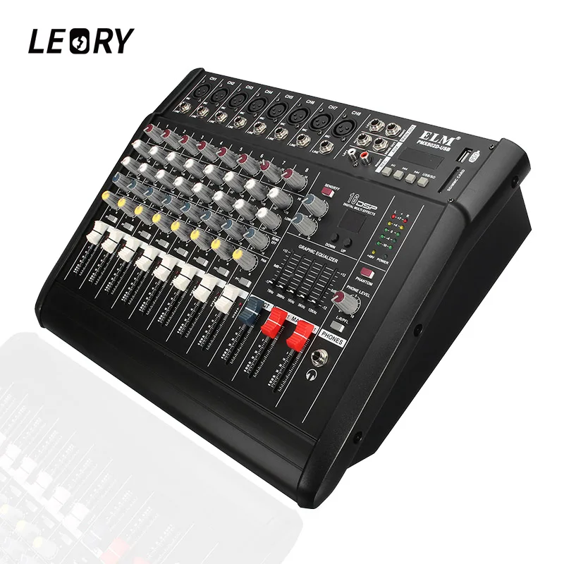 Leory PMX802D USB 300 W 8 канальный сетевой видеорегистратор Мощность аудио DJ караоке ktv