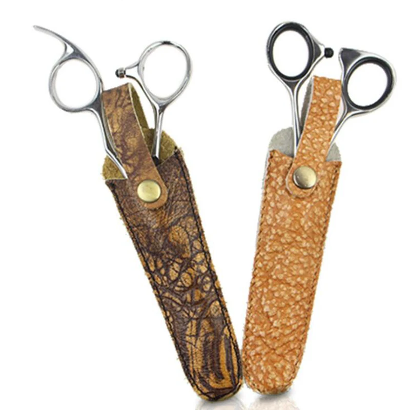 Профессиональный Чехол для парикмахерских ножниц из воловьей кожи чехол кобура