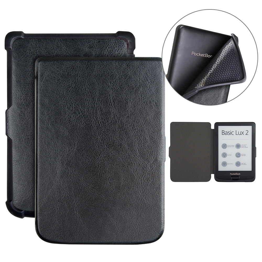 Кожаный мягкий чехол из ТПУ для Pocketbook 627 616 632 606 628 Touch Lux 4 5/Touch HD 3/Basic 2 функция