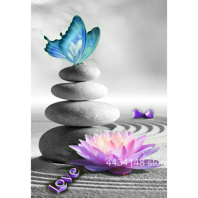 Full square drill DIY diamond painting flower butterfly 5d embroidery cross stitch mosaic home decoration wall sticker | Дом и сад