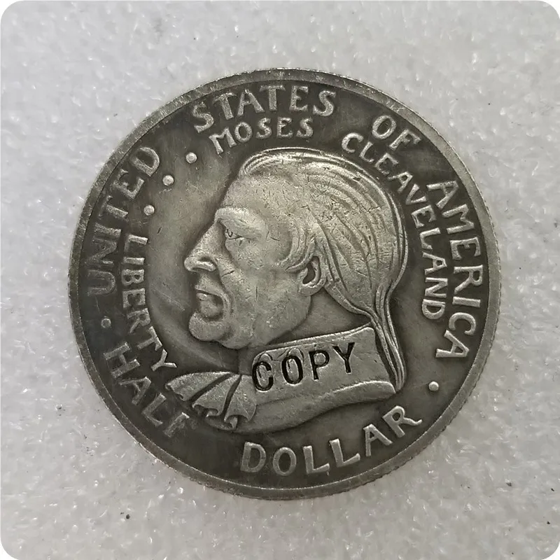 1936 Cleveland Centennial Commemorative Plated Half Dollar COPY commemorative coins-replica coins medal collectibles | Дом и сад