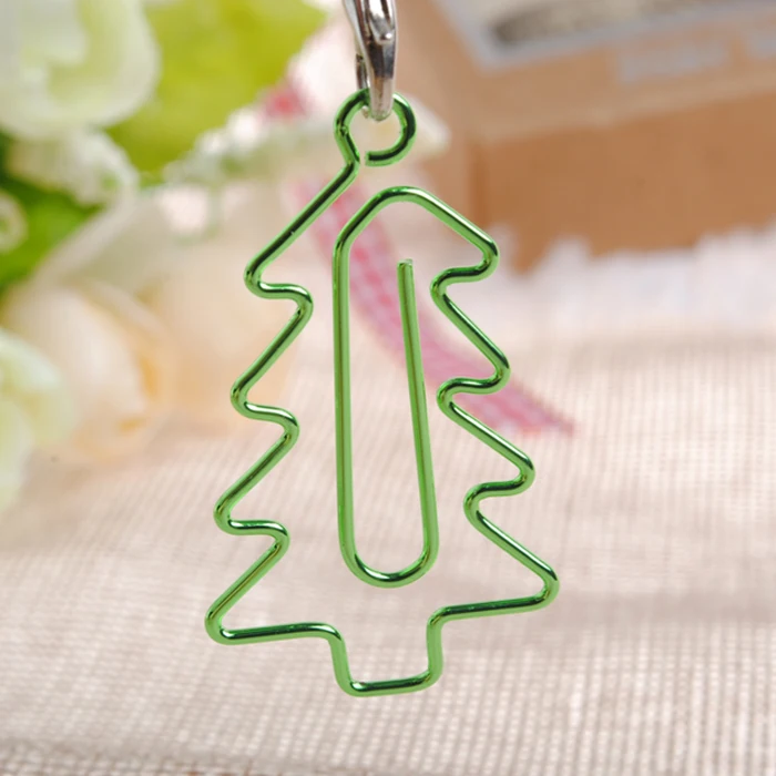 6 шт./лот круглые скрепки в форме рождественской елки для школы и офиса |