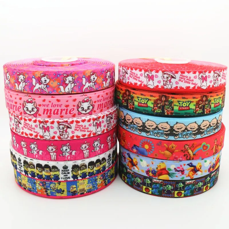 DUWES 7/8 '',, Миньон, мультяшный принт, корсажная лента, бант для волос, головные уборы, вечерние украшения,, OEM 22 мм D3