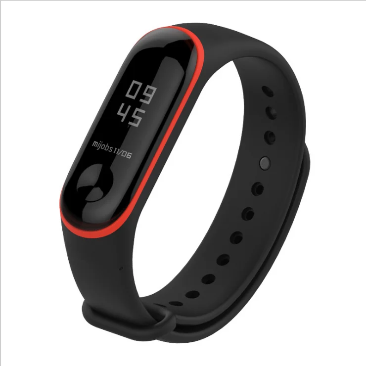 Ремешок силиконовый для Mi Band 3 двухцветный спортивный фитнес браслет Xiaomi