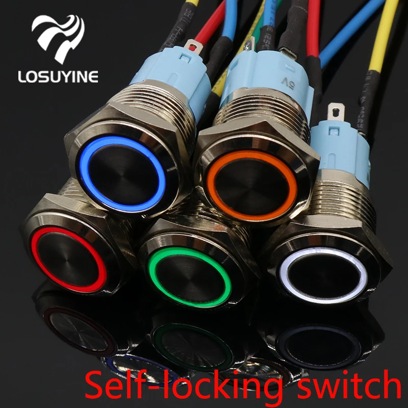 16 мм красный синий желтый зеленый белый светильник популярный автомобильный