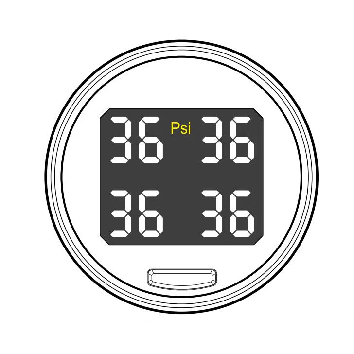 Универсальный беспроводной автомобильный монитор температуры в шинах TPMS датчик давления в шинах Система мониторинга шин с usb-разъемом и PSI