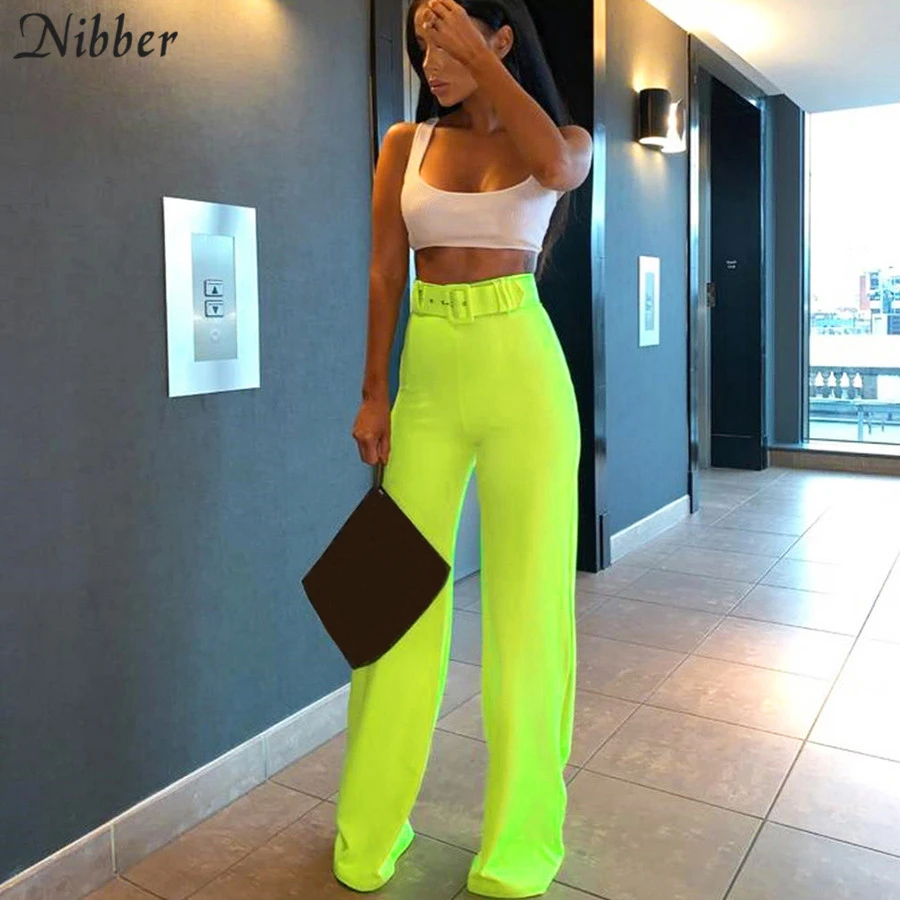 Женские офисные брюки Nibber элегантные однотонные с широкими штанинами