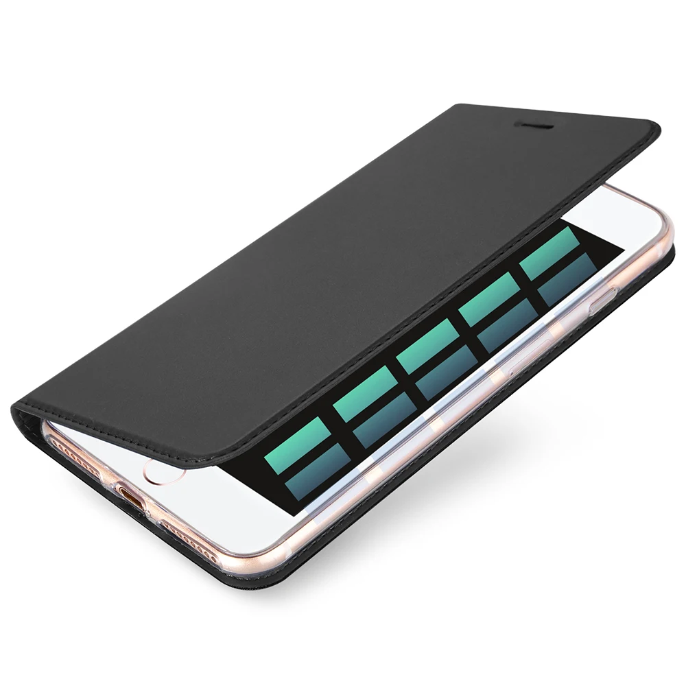 Флип чехол для Apple iPhone 7 плюс 8 из искусственной кожи TPU Мягкий защитный слот карт