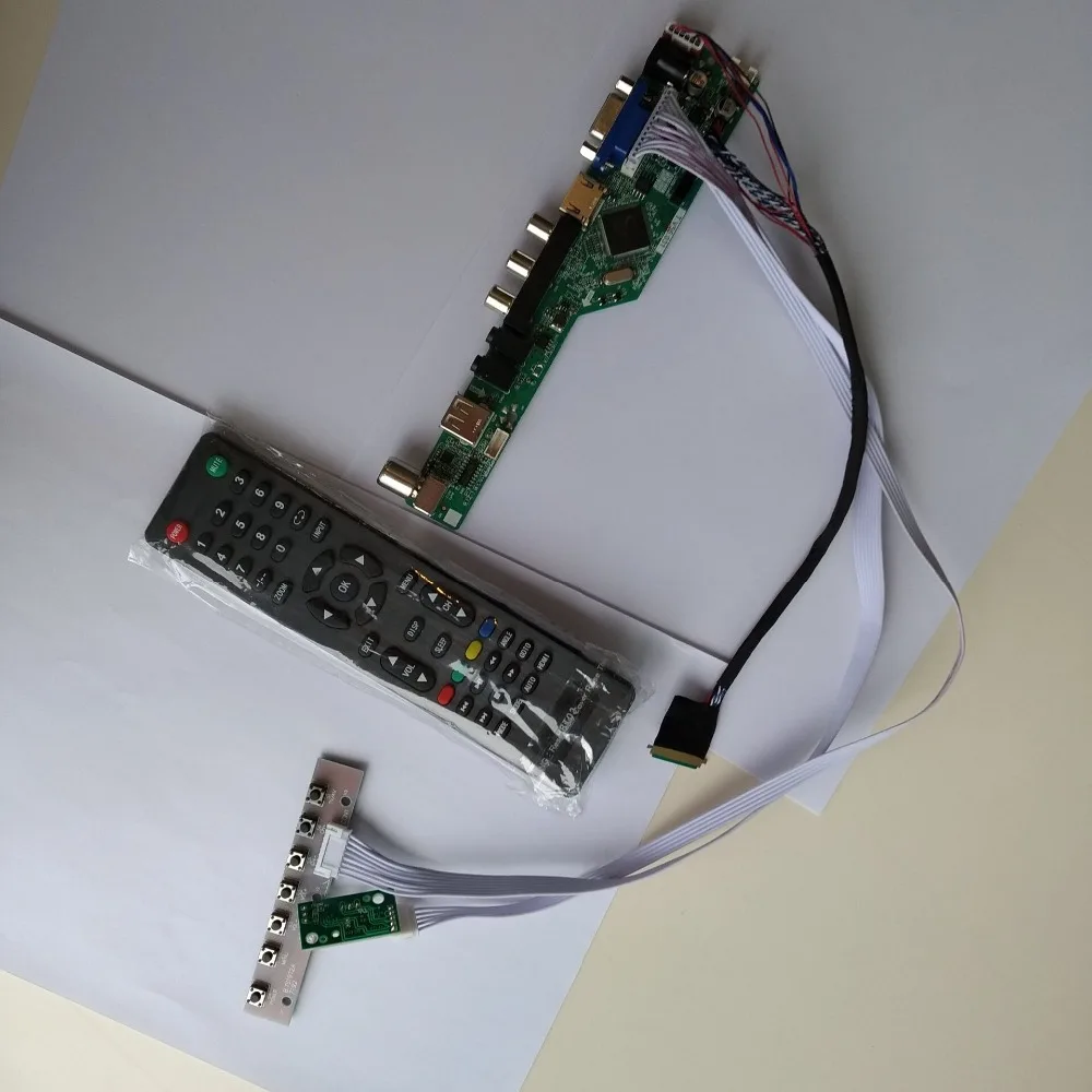 Комплект Для LP156WH3(TL)(A3) Пульт дистанционного управления VGA 40pin LVDS 15," tv AV плата контроллера драйвер экран панель lcd светодиодный HDMI USB 1366X768