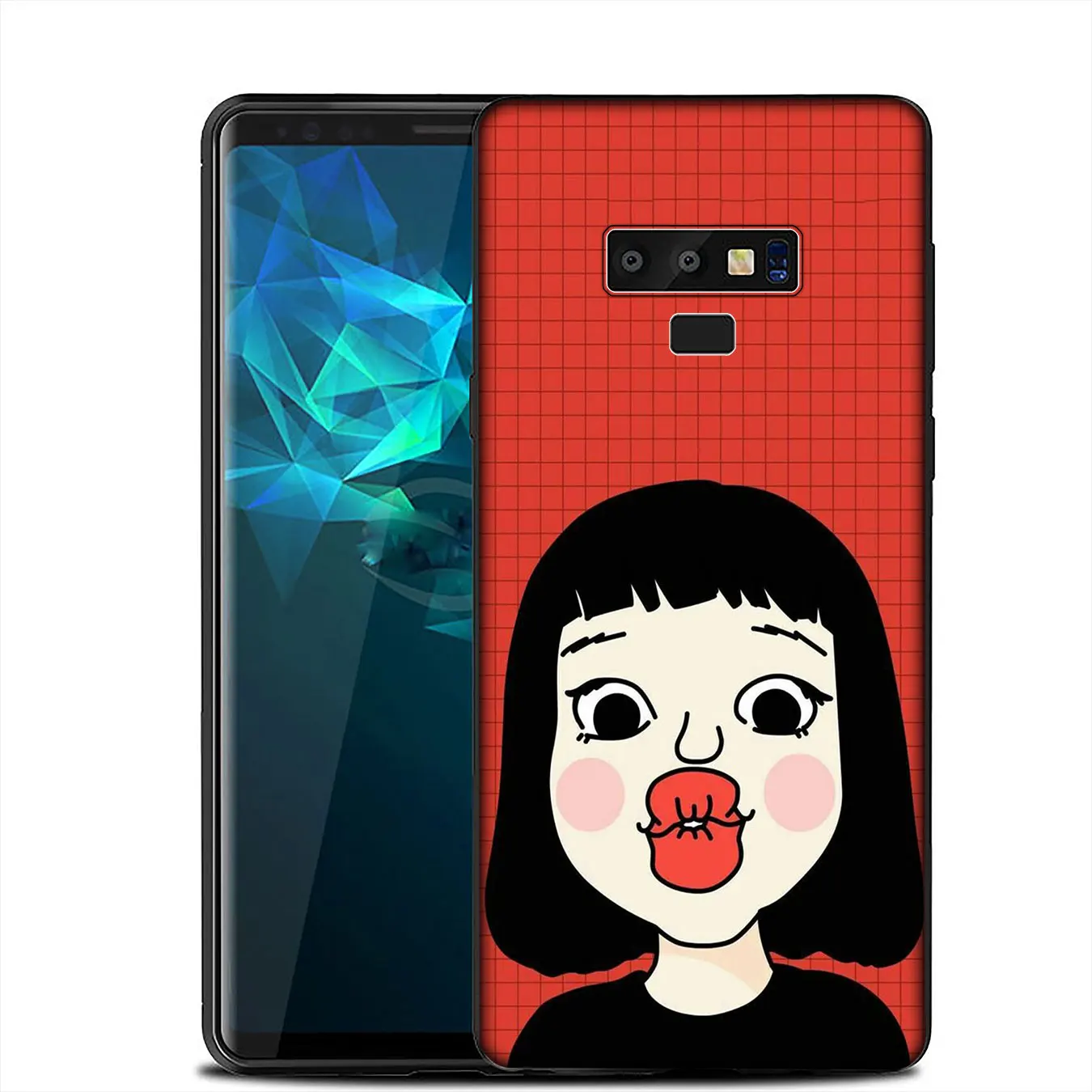 IYICAO Cute anime art Dog Soft Silicone Case for Samsung Galaxy A6 A9 A8 A7 2018 A3 A5 2016 2017 Note 9 8 10 Plus Lite |