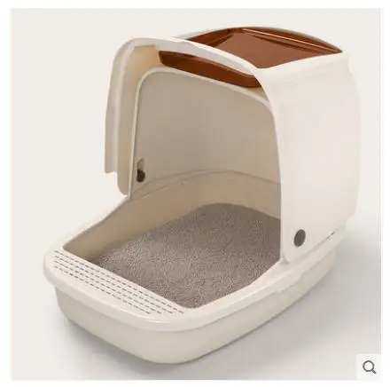 Полностью закрытый ящик для кошачьего туалета чтобы предотвратить всплеск