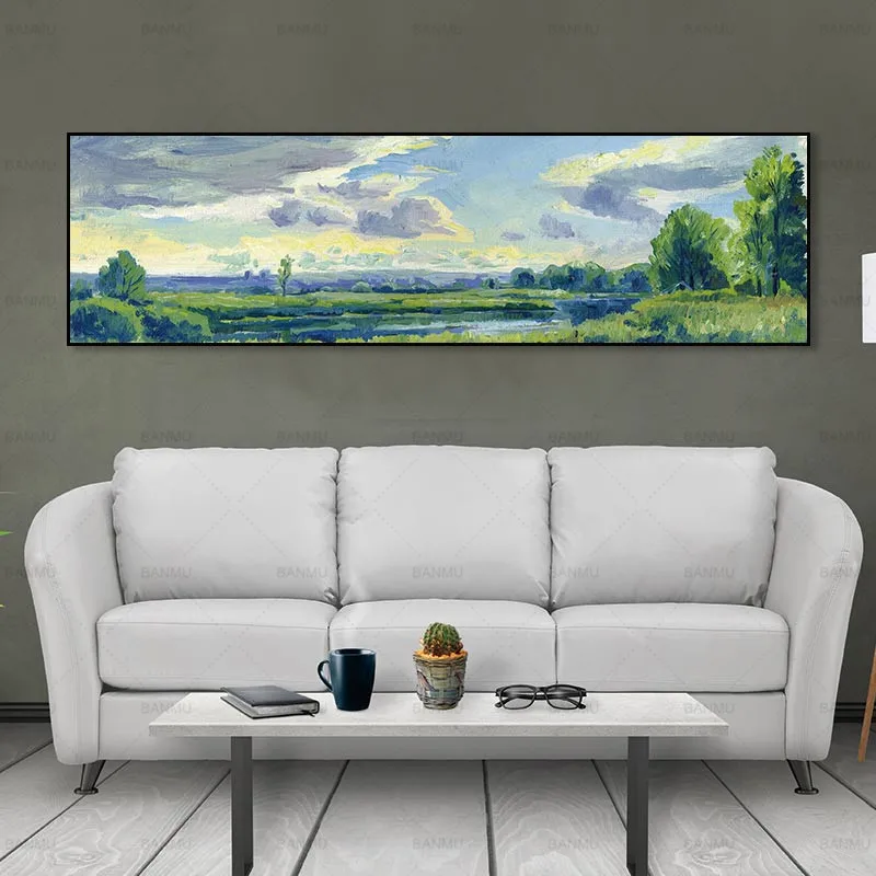 wall picture art landcape print trees Posters Painting decoration for living room no frame canvas painting | Дом и сад