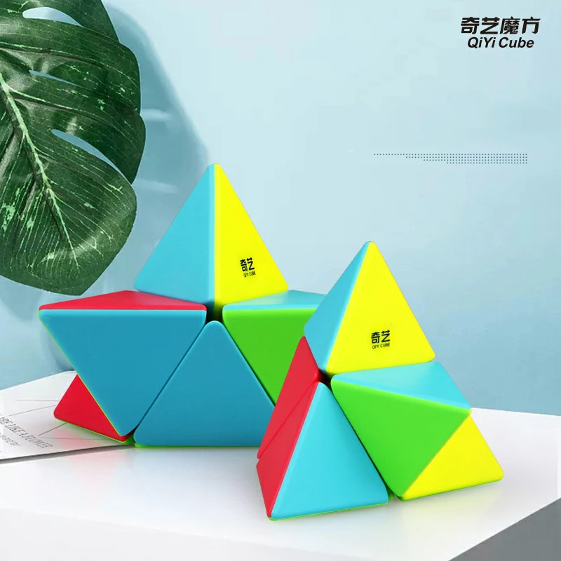 QIYI 2x2x2 Пирамида скорость магический куб Neo Pyramid Cubo Magico профессиональные Пазлы головоломка "Пирамида Рубика" Обучающая красочная игрушка для детей