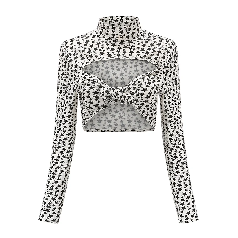 JYSS новый дизайн модные женские повседневные открытые футболки топы с бантиком