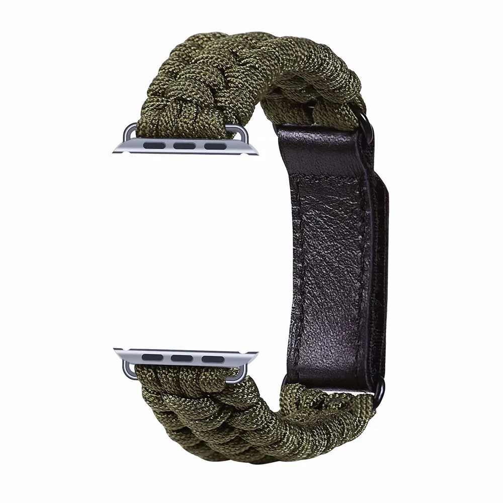 Новое поступление нейлоновый зонтик веревка ремешок для Apple Watch Band 42/38/44/40 мм тканый спортивный браслет серии 5 4 3 2 1 ремень