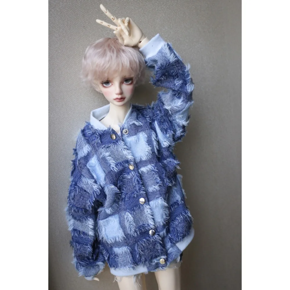 BJD одежда Синяя Куртка Пальто Верхняя для 1/4 17 &quotMSD 1/3 24&quot 60 см высокий Мужской SD DK