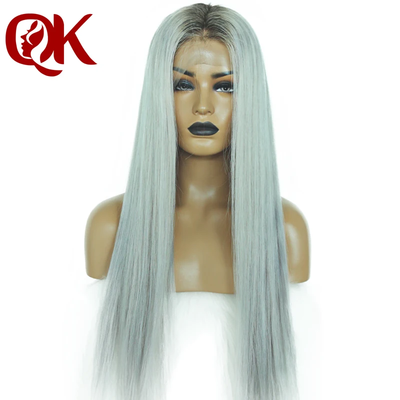 Queenking волосы 150% плотность Ombre Ким Кардашян человеческие парик с ребенком