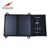 1x wama 7w solar panels charger for mobile phones 18650 batteries power bank usb outdoors waterproof foldable camouflage