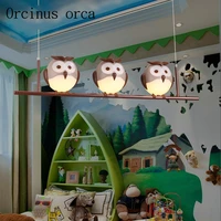 cartoon cute owls childrens chandeliers boys and girls bedroom creative warm protective eyes chandelier free shipping