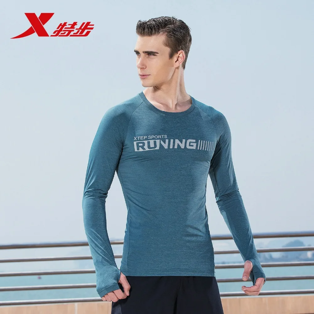 882129039119 Xtep sportswear men's long-sleeved head T-shirt autumn new comfortable lightweight comprehensive training sport | Спорт и