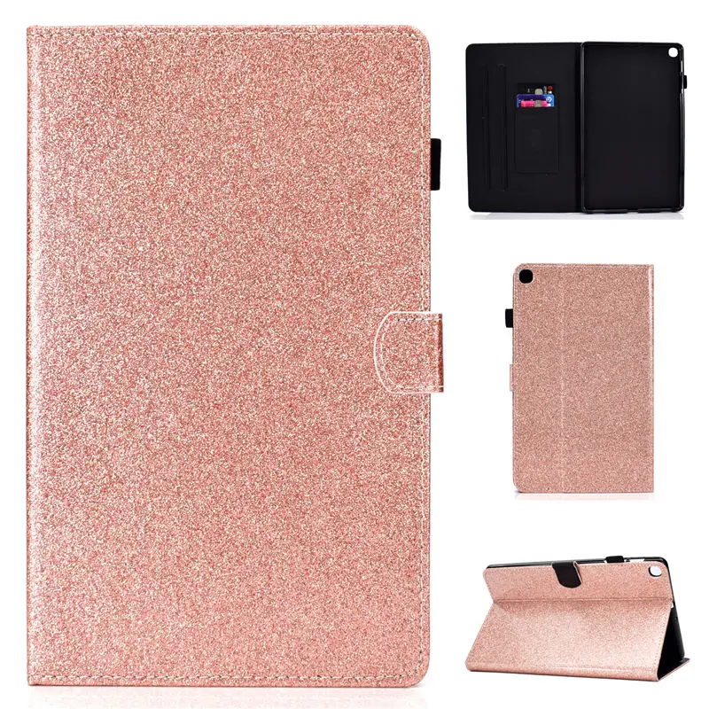 Блестящий чехол для samsung Galaxy Tab A 10,1 T510 T515 SM-T510 SM-T515 чехол Funda для планшета с откидной подставкой Чехол+ пленка+ ручка