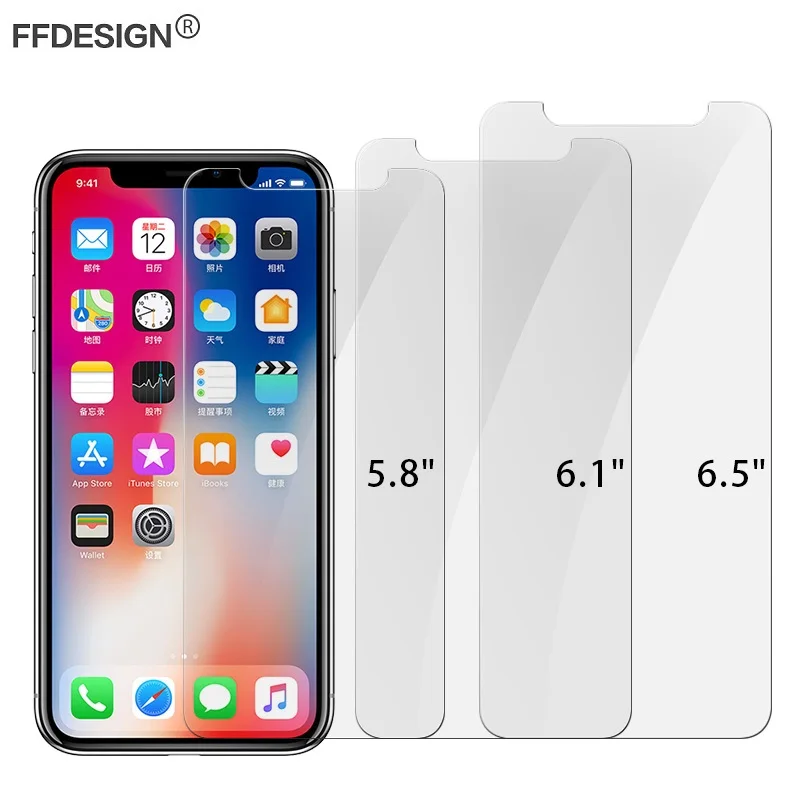 2x для iPhone XR XS макс. Закаленное стекло Защитная пленка экрана Max 6 5 1 8 защитное