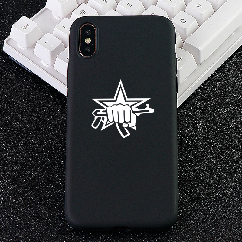 Модный мобильный телефон чехлы для IPhone 6s 7 8 Plus X XS MAX XR Gun Fist мягкий силиконовый