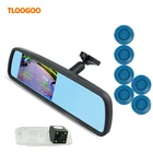 Автомобильная система датчиков для парковки 6 датчиков с камерой заднего вида с кронштейном для салона автомобиля зеркало монитор 4,3 дюйма для Sylphy, Teana