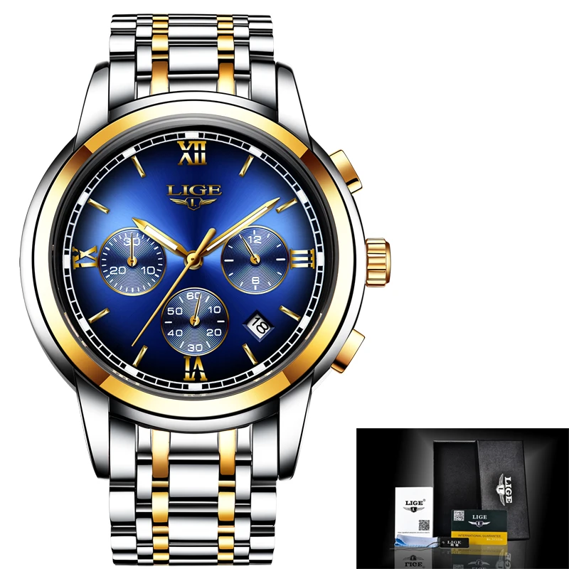 

2019 LIGE New Rose Gold Women Watch Business Quartz Watch Ladies Top Brand Luxury Female Wrist Watch Girl Clock Relogio Feminino